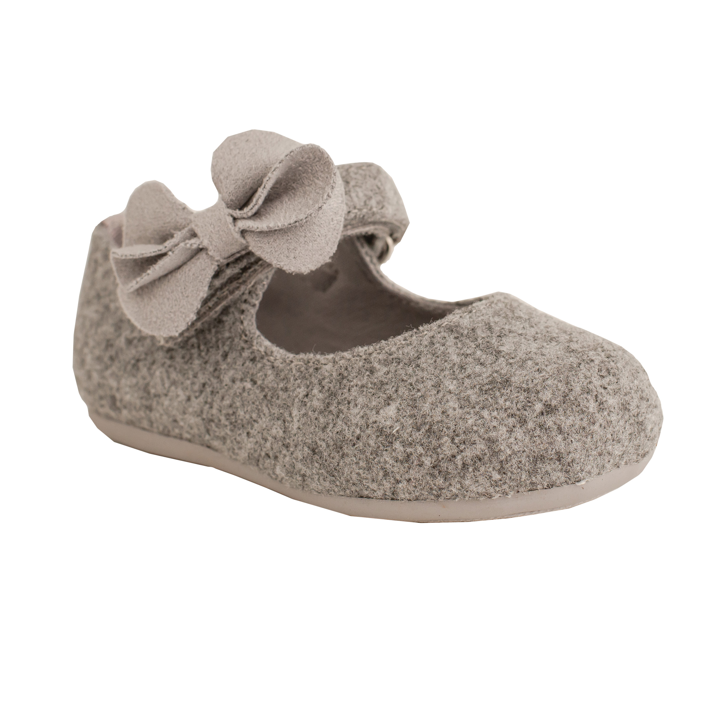 CAMILLA Toddler Faux-Wool Mary Janes with Bows Kids Shoe