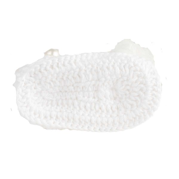 Ali nfant White Crochet Sandal with Flowers-7