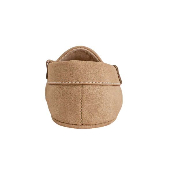 Ian an Infant Taupe Suede PU Driving Moccasin-4