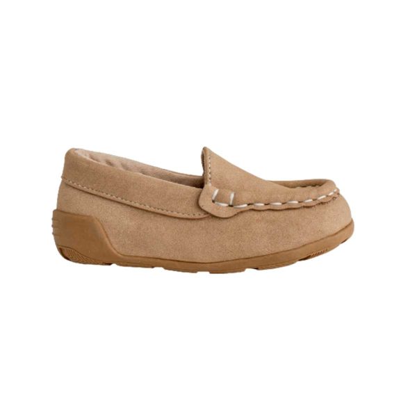 Ian Toddler Taupe Suede PU Driving Moccasin