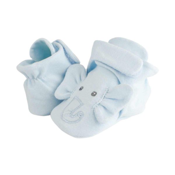 Casey Infant Blue Knit Elephant Bootie