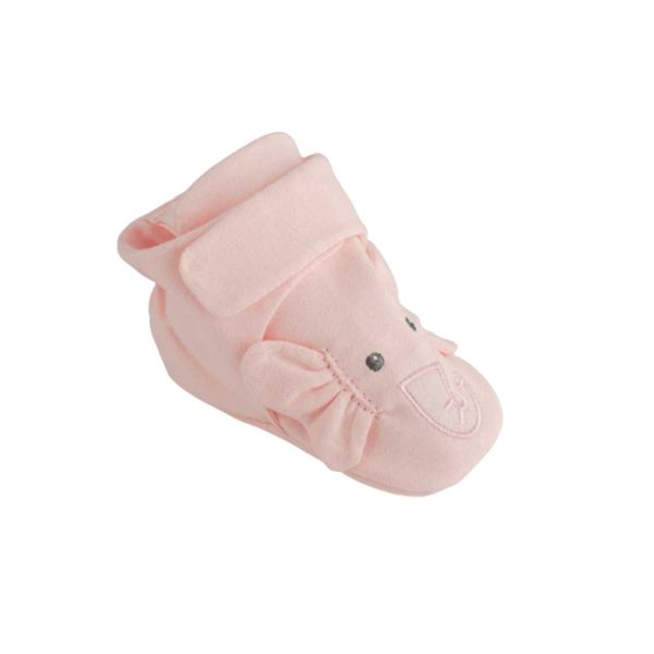 Casey Infant Pink Knit Elephant Bootie
