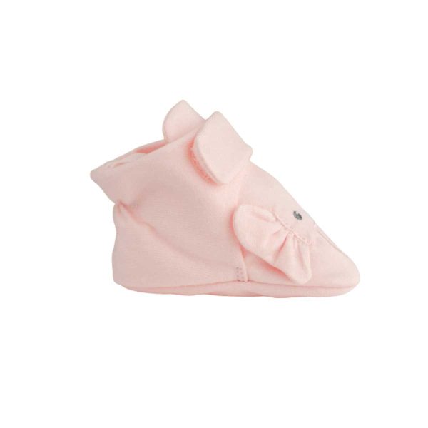 Casey Infant Pink Knit Elephant Bootie