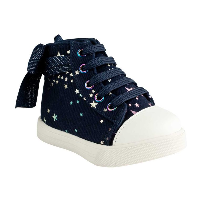 AMY Toddler Navy Twill Multi-Color Iridescent Star Print Hi-Top
