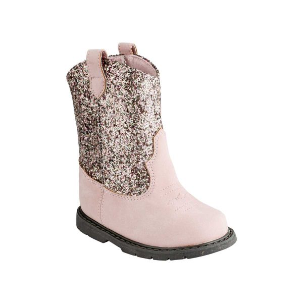 MISSY 2-6236R Toddler Pink and Multi Glitter Western Boot