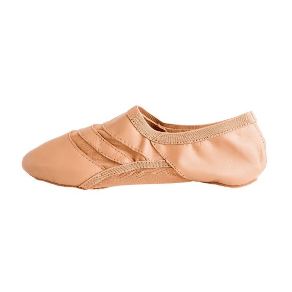 Modelo Caramel Leather/Spandex Slip On with Leather/Mesh Bottom