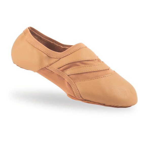 Modelo Caramel Leather/Spandex Slip On with Leather/Mesh Bottom