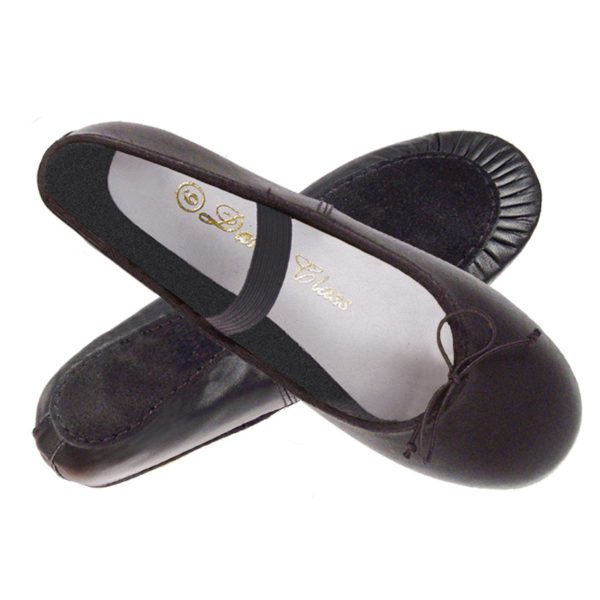 OLIVIA Black Leather Beginner Ballet Shoe