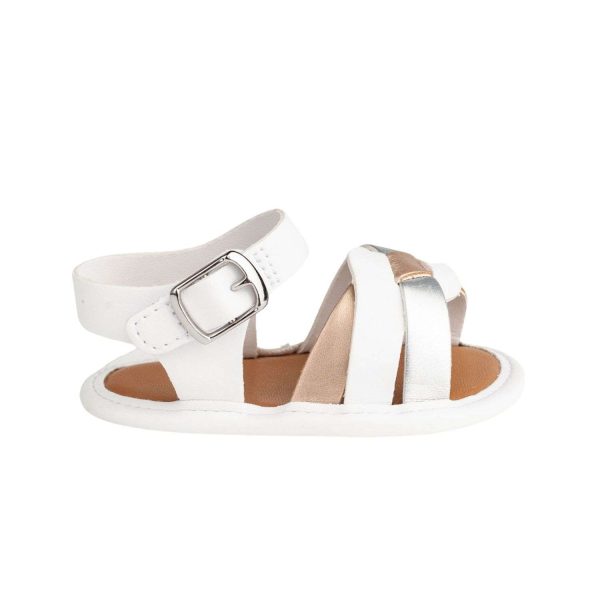 JANA Infant Mixed Metallic Woven Strap Sandal