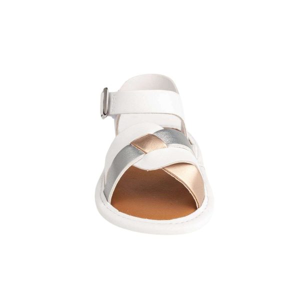 JANA Infant Mixed Metallic Woven Strap Sandal