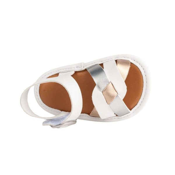 JANA Infant Mixed Metallic Woven Strap Sandal