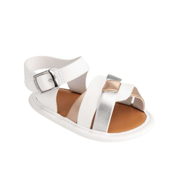 JANA Infant Mixed Metallic Woven Strap Sandal