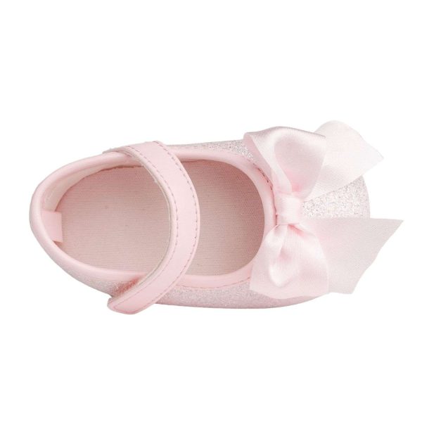 TISH Infant Pink Shimmer One-Strap Skimmer with Satin Bow