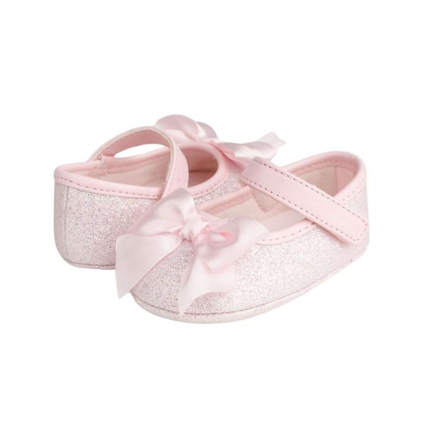 TISH Infant Pink Shimmer One-Strap Skimmer with Satin Bow