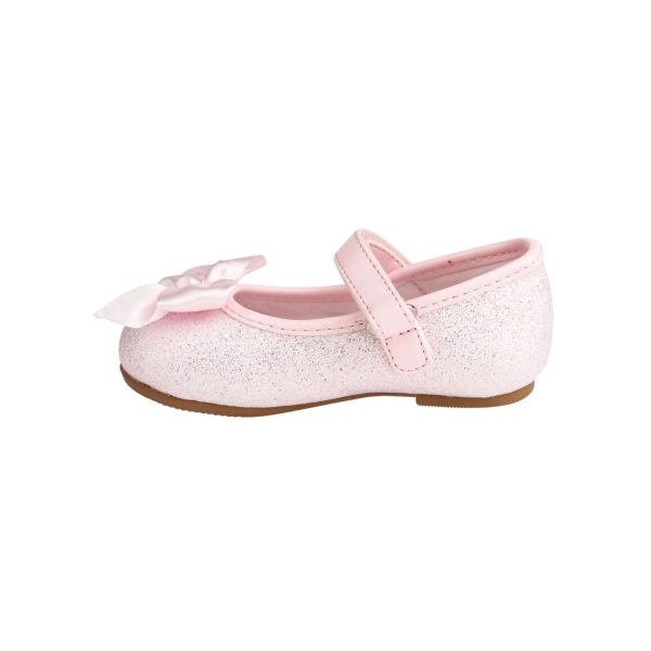 TISH Toddler Pink Shimmer One-Strap Skimmer w/Satin Bow