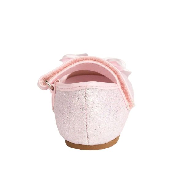 TISH Toddler Pink Shimmer One-Strap Skimmer w/Satin Bow