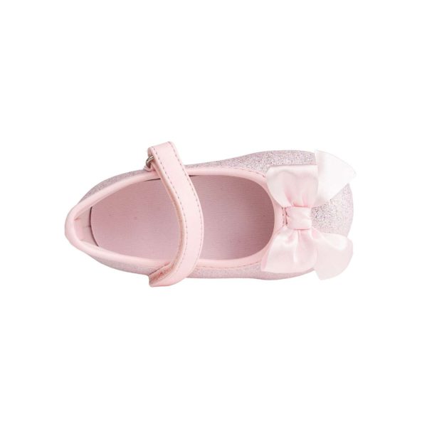 TISH Toddler Pink Shimmer One-Strap Skimmer w/Satin Bow