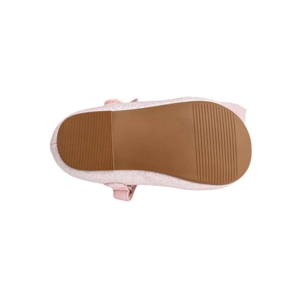 TISH Toddler Pink Shimmer One-Strap Skimmer w/Satin Bow