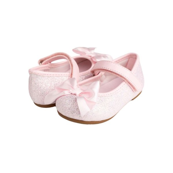 TISH Toddler Pink Shimmer One-Strap Skimmer w/Satin Bow