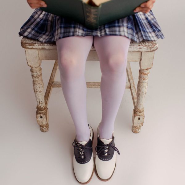 <span>Upper Class</span> Youth White/Navy Leather Saddle Oxfords - Image 2