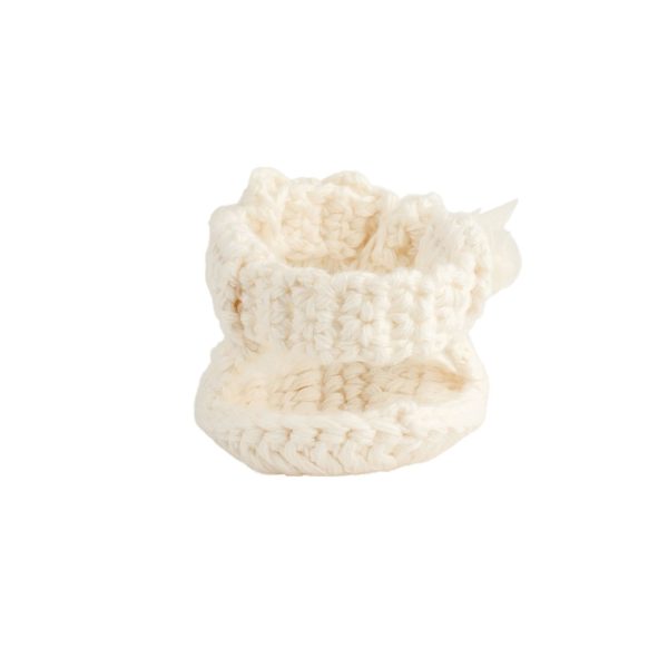 <span>Adrianna</span> Infant Ivory Crochet Sandal with Flowers - Image 7