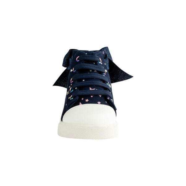 <span>Amy </span> Toddler Navy Twill Multi-Color Iridescent Star Print Hi-Top - Image 2
