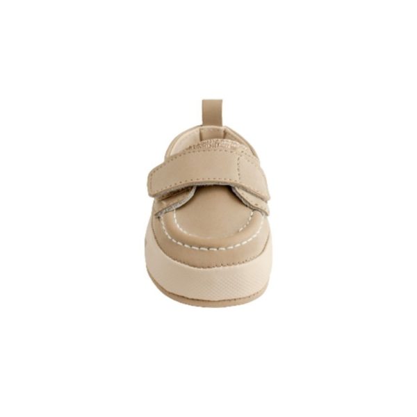 <span>Andrew</span> Infant Khaki PU Nubuck Deck Shoes with Straps - Image 3