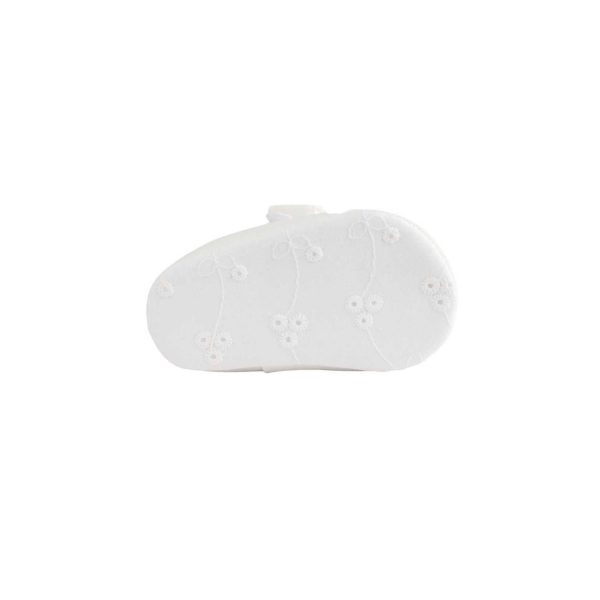 <span>Angel</span> Infant White Eyelet Sneaker with Elastic Hook-and-Loop Strap/Oversized Bow - Image 6