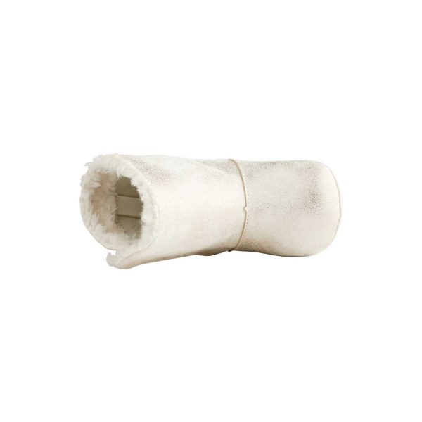 <span>Autumn</span> Infant Ivory Shimmer w/Animal Print Boot w/Sherpa Trim - Image 8