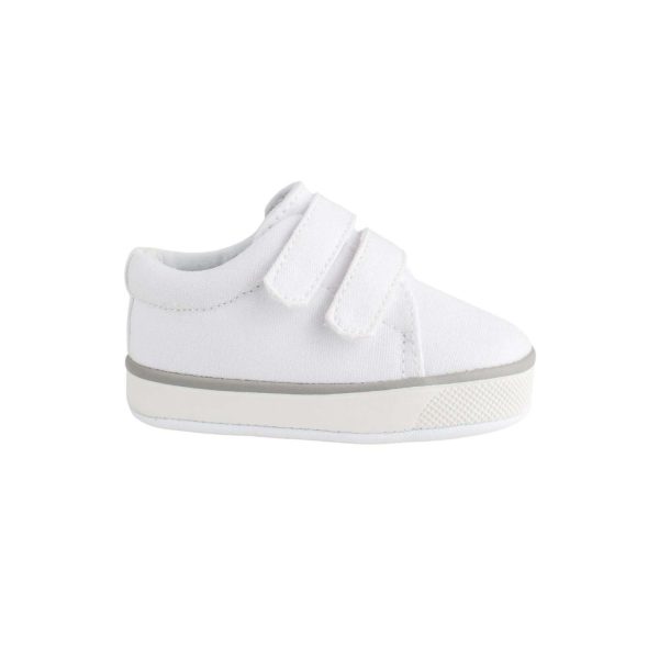 <span>Baylor</span> Infant White Canvas Double-Strap Sneakers with Hook-and-Loop Closure - Image 2