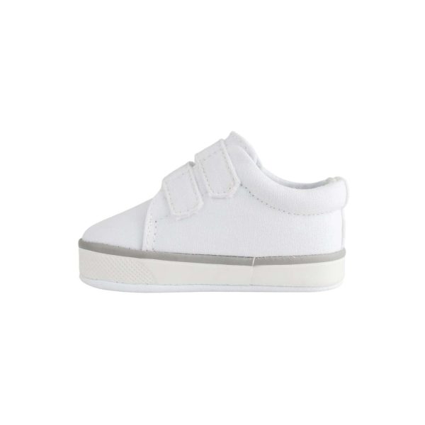 <span>Baylor</span> Infant White Canvas Double-Strap Sneakers with Hook-and-Loop Closure - Image 4