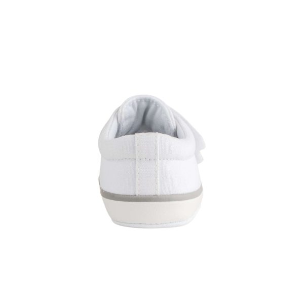 <span>Baylor</span> Infant White Canvas Double-Strap Sneakers with Hook-and-Loop Closure - Image 5