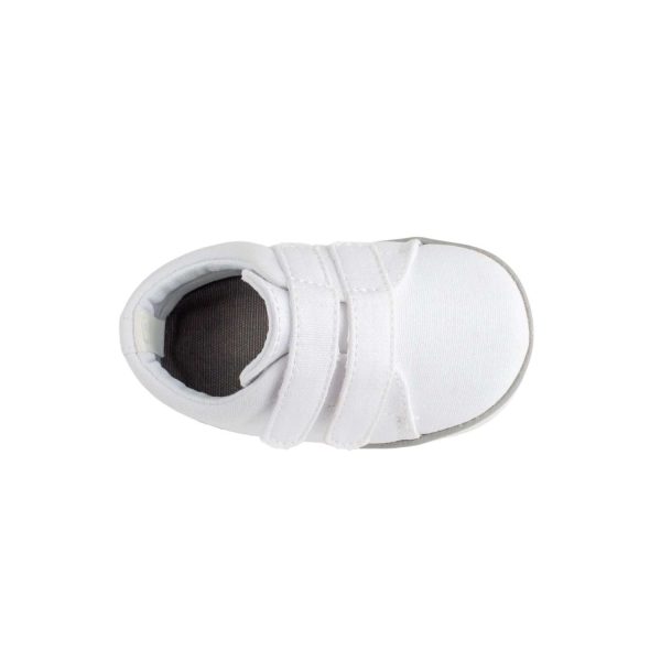 <span>Baylor</span> Infant White Canvas Double-Strap Sneakers with Hook-and-Loop Closure - Image 6