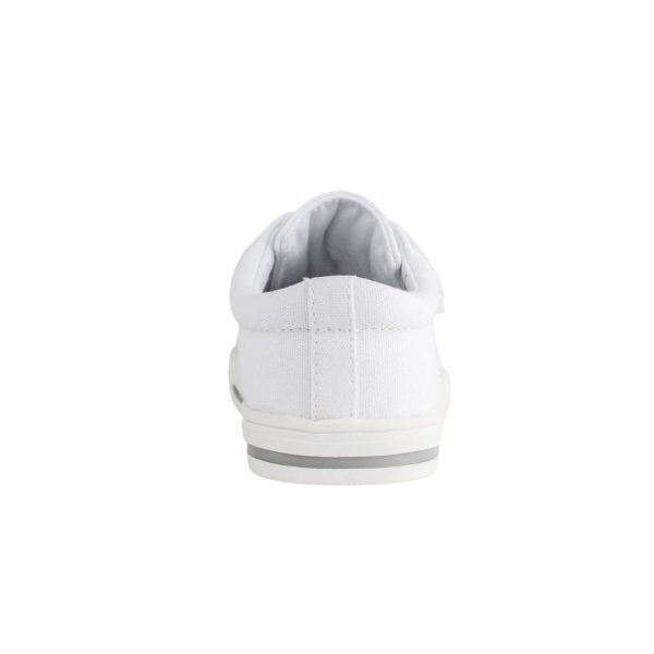 <span>Baylor</span> Toddler White Canvas Double-Strap Sneakers with Hook-and-Loop Closure - Image 5