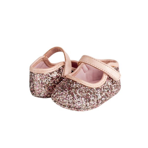 <span>BIANCA </span> Infant Silver-Pink Multi-Glitter PU Mary Jane w/Pink Trim - Image 2
