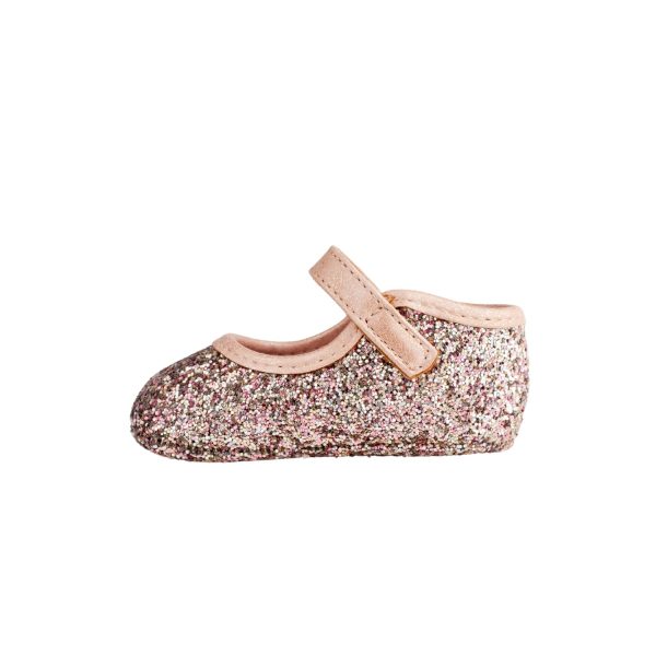 <span>BIANCA </span> Infant Silver-Pink Multi-Glitter PU Mary Jane w/Pink Trim - Image 6