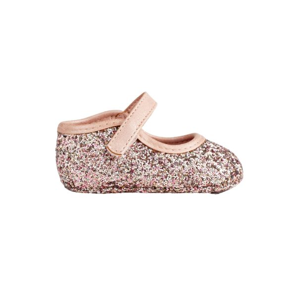 <span>BIANCA </span> Infant Silver-Pink Multi-Glitter PU Mary Jane w/Pink Trim - Image 8