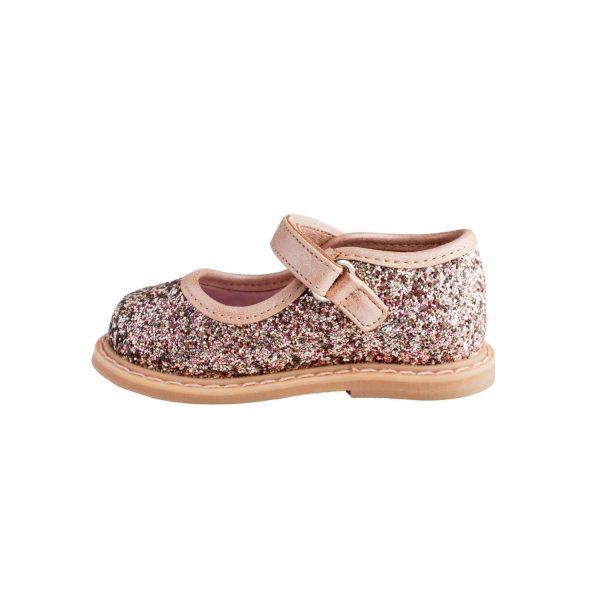 <span>BIANCA </span> Toddler Silver-Pink Multi-Glitter PU Mary Jane w/Pink Trim - Image 6
