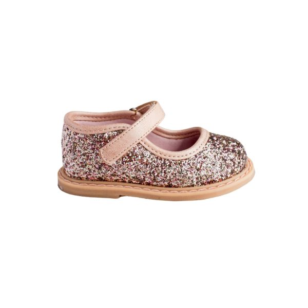<span>BIANCA </span> Toddler Silver-Pink Multi-Glitter PU Mary Jane w/Pink Trim - Image 8
