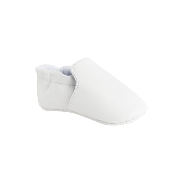 <span>BOBBY</span> Infant Monogram Elastic Back Leather Slip-ons