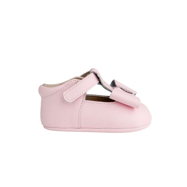 <span>BREE </span> Infant Pink Leather Mary Janes with Bow - Image 2