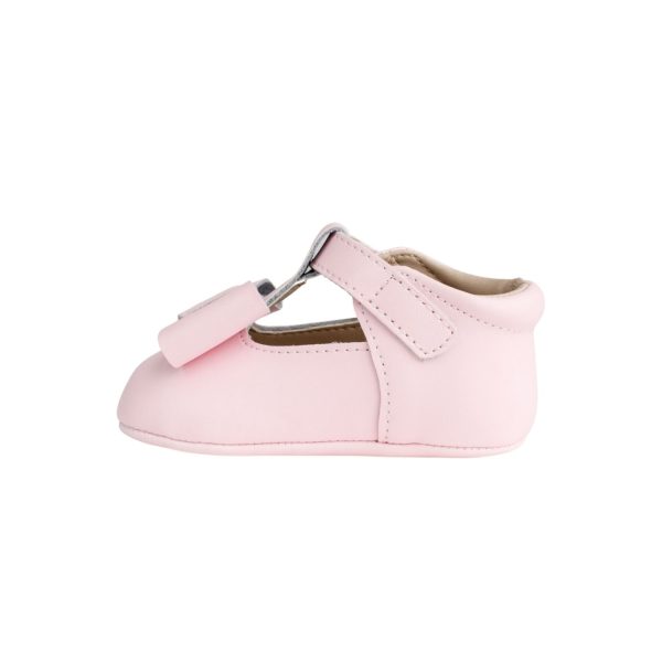 <span>BREE </span> Infant Pink Leather Mary Janes with Bow - Image 3