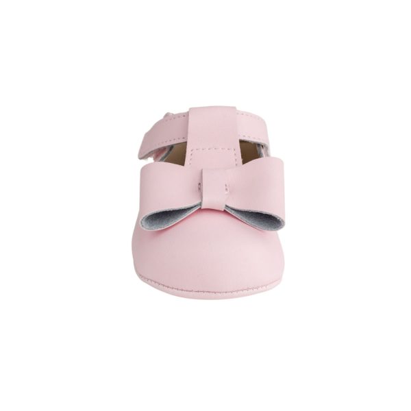 <span>BREE </span> Infant Pink Leather Mary Janes with Bow - Image 4