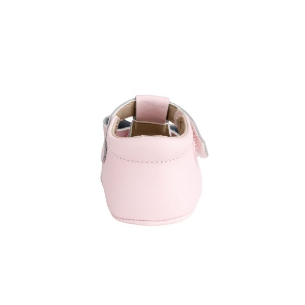 <span>BREE </span> Infant Pink Leather Mary Janes with Bow - Image 5