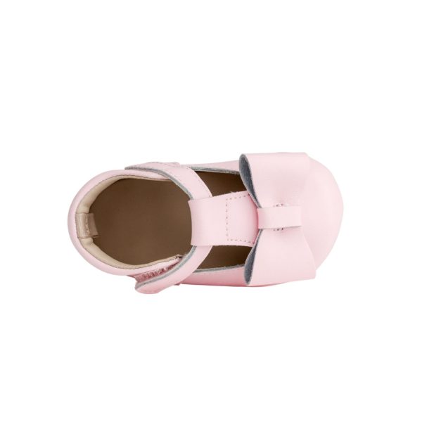 <span>BREE </span> Infant Pink Leather Mary Janes with Bow - Image 6
