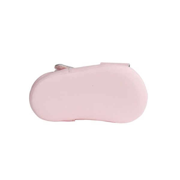 <span>BREE </span> Infant Pink Leather Mary Janes with Bow - Image 7