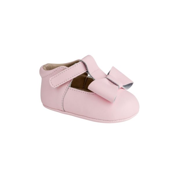 BREE Infant Pink Leather Mary Janes with Bow