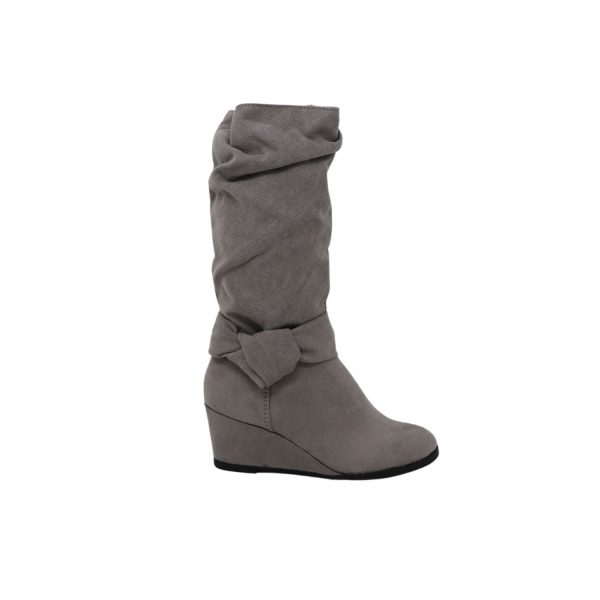 <span>CANDACE<span> Grey Nova Suede Tall Shaft Boot - Image 2