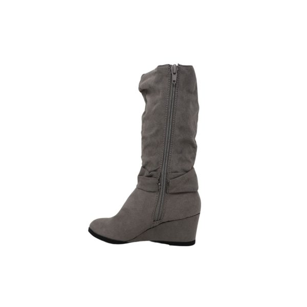 <span>CANDACE<span> Grey Nova Suede Tall Shaft Boot - Image 4