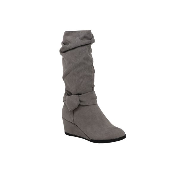 CANDACE Grey Nova Suede Tall Shaft Boot
